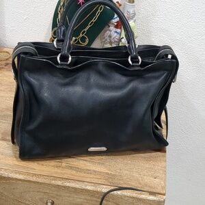 REBECCA MINKOFF Black Leather Crossbody Bag